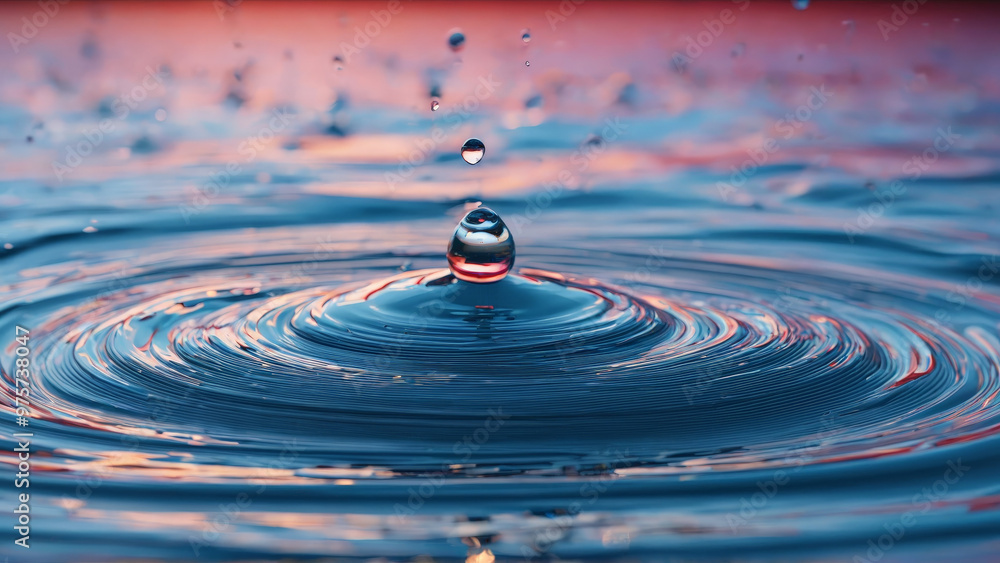 Fast moving water drops creating a dynamic backdrop for a futuristic product Abstract background Fast moving water drops creating a dynamic backdrop for a futuristic product Abstract background