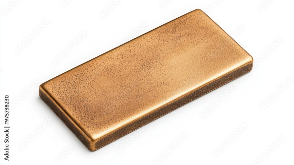 A polished copper bar displaying a smooth surface with subtle texture, ideal for industrial or artistic concepts. A polished copper bar displaying a smooth surface with subtle texture, ideal for industrial or artistic concepts.