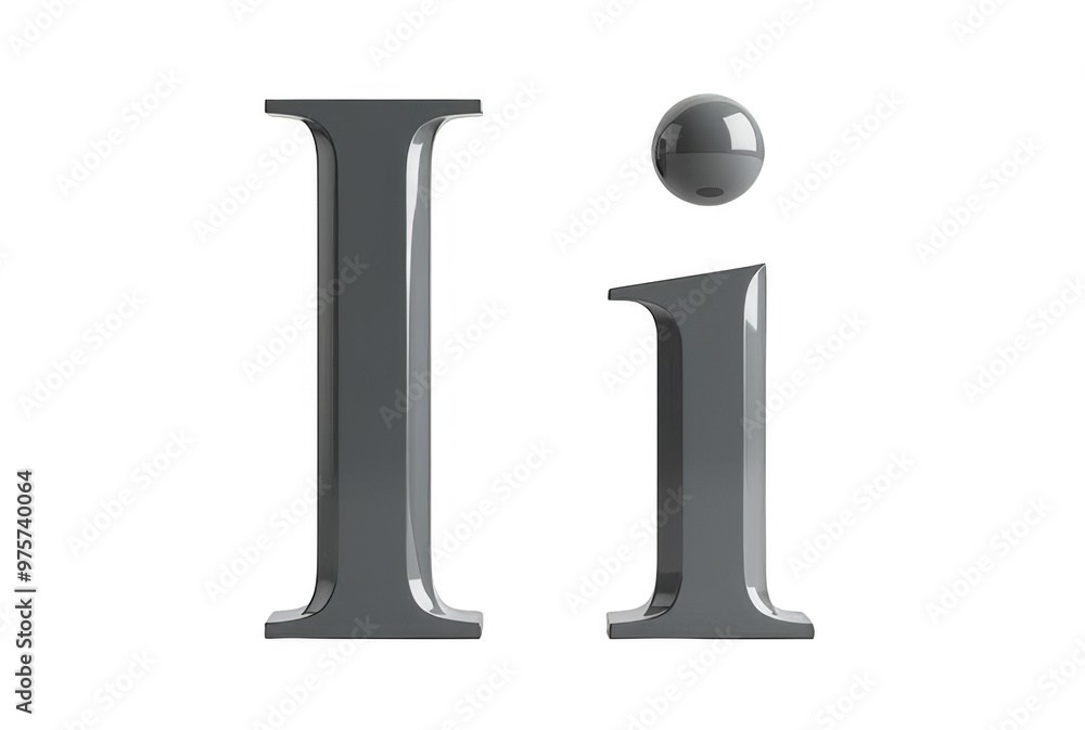 Letter I Typography, Uppercase and Lowercase Comparison, Transparent Background Cutout, PNG File Letter I Typography, Uppercase and Lowercase Comparison, Transparent Background Cutout, PNG File