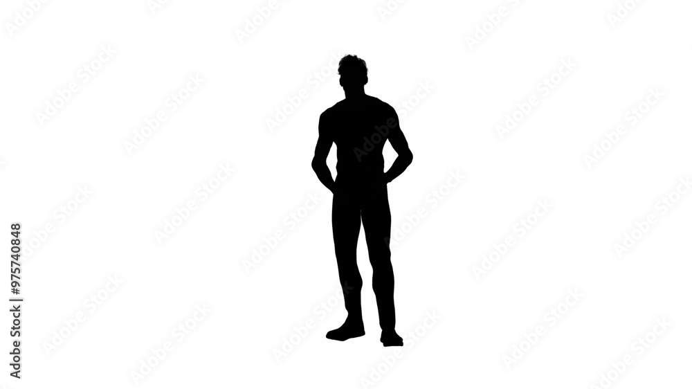 3D render : a single silhouette male character is talking with annoyed expression, front view
3D render : a single silhouette male character is talking with annoyed expression, front view