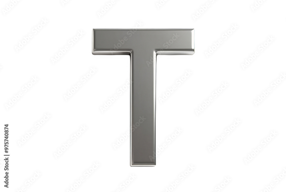 Minimalist 3D Silver Letter T Typography, Metallic Uppercase Alphabet Character Design - Transparent Background Cutout, PNG File Minimalist 3D Silver Letter T Typography, Metallic Uppercase Alphabet Character Design - Transparent Background Cutout, PNG File