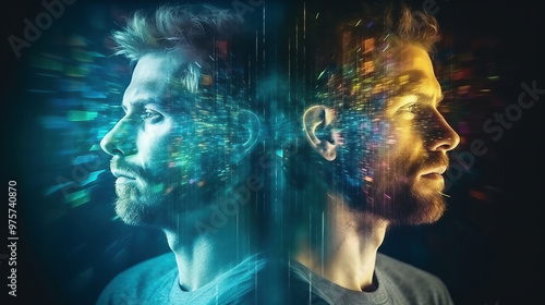 仮想空間男性四Generative AI