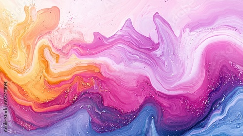 Wallpaper Mural A vibrant abstract art piece featuring swirling pink, orange, and purple hues that evoke creativity and emotion. Torontodigital.ca