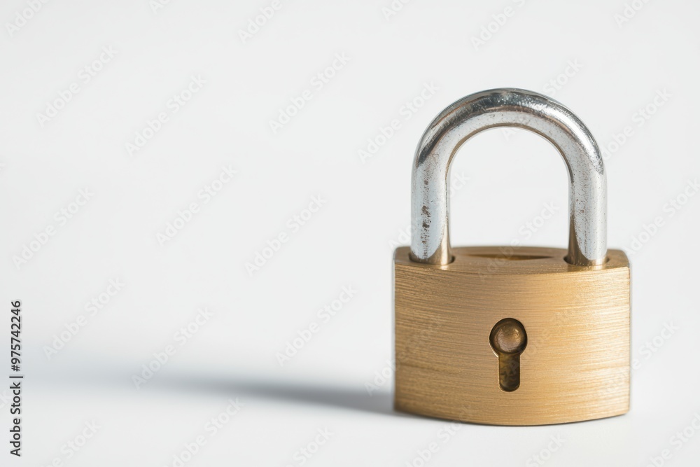 An open padlock with the shackle lifted, symbolizing unlocked potential or freedom, isolated on white background An open padlock with the shackle lifted, symbolizing unlocked potential or freedom, isolated on white background