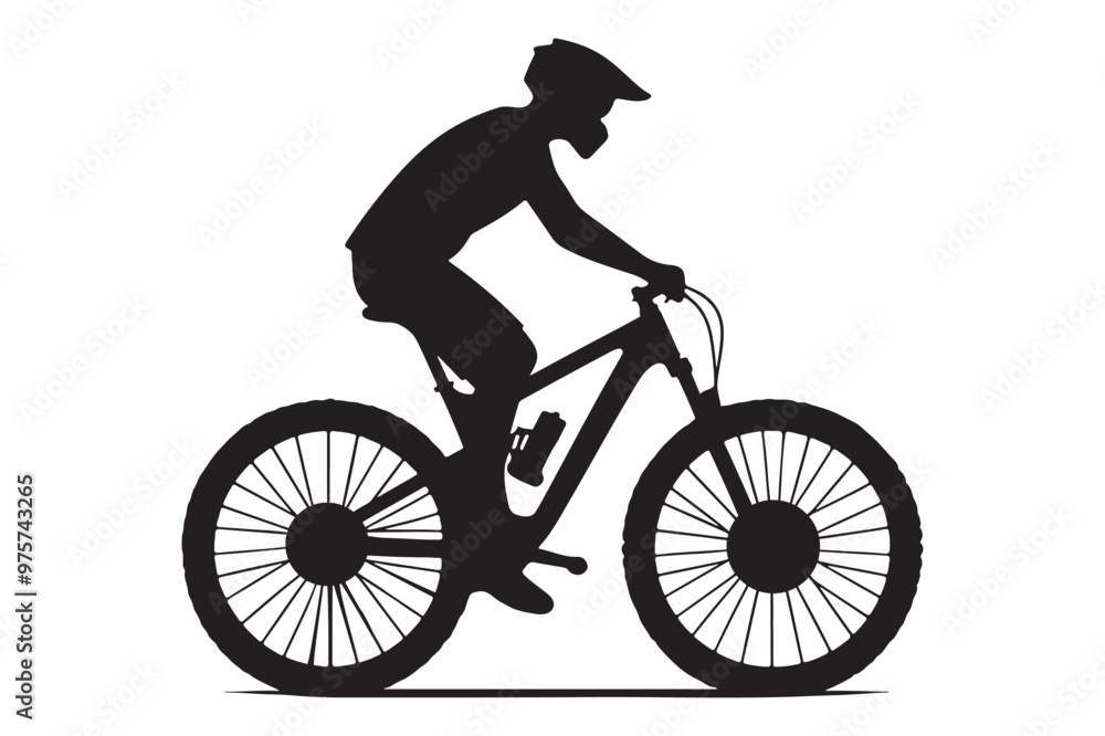 Obraz premium Cycling Silhouette Vector Graphic Design
