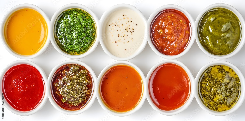 Assortment of Delicious Dips and Sauces Assortment of Delicious Dips and Sauces