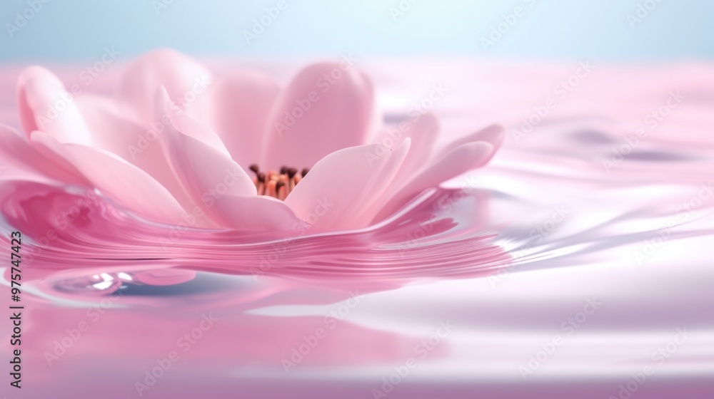 Pink Flower on Water Pink Flower on Water