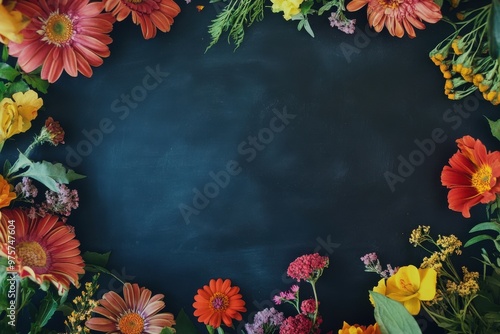 Chalkboard setup for honoring educators on teacher's day: an overview from above
