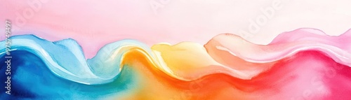 Wet watercolor strokes, grainy texture with ombre gradient, abstract blending of colors, soft transitions, Watercolor style
