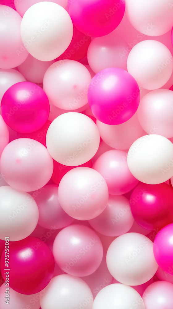 vibrant pink and white balloon background for celebrations and parties vibrant pink and white balloon background for celebrations and parties