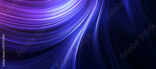 Abstract blue and purple background with curved lines