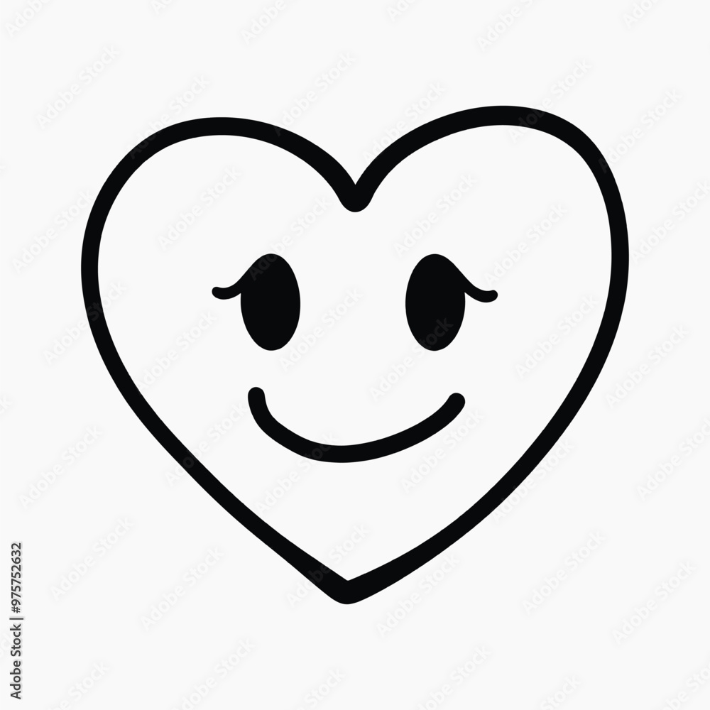 Smiling heart face icon Smiling heart face icon