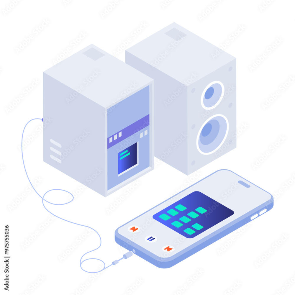 An isometric style icon of audio app
An isometric style icon of audio app