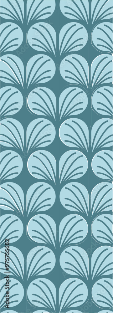 A repeating abstract pattern featuring stylized leaf-like shapes in soft blue tones. A repeating abstract pattern featuring stylized leaf-like shapes in soft blue tones.