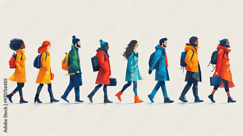 Collection of flat style vector illustrations depicting business people teamwork. Editable stroke Collection of flat style vector illustrations depicting business people teamwork. Editable stroke