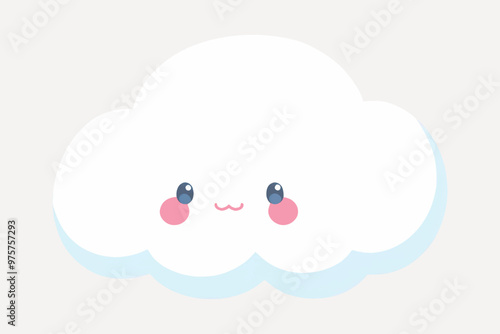 Cute smiling cloud illustration