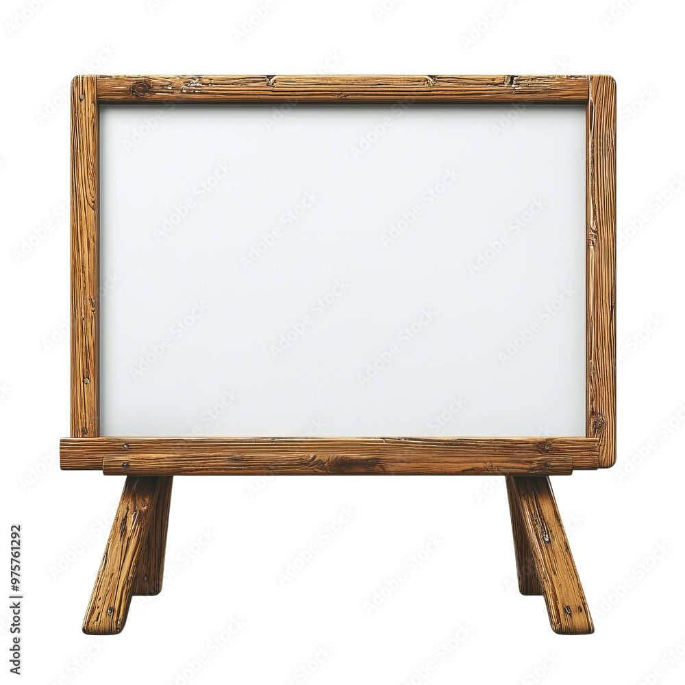 A wooden blank signboard perfect for menus isolated white background A wooden blank signboard perfect for menus isolated white background