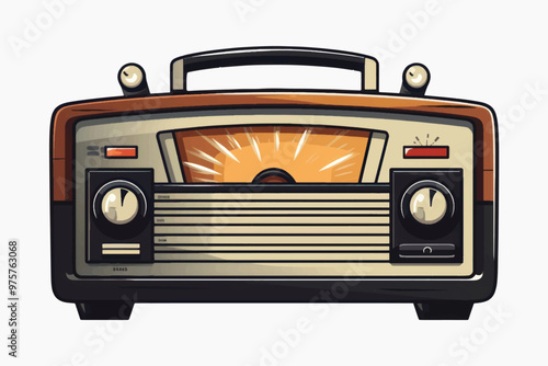 Vintage retro radio illustration