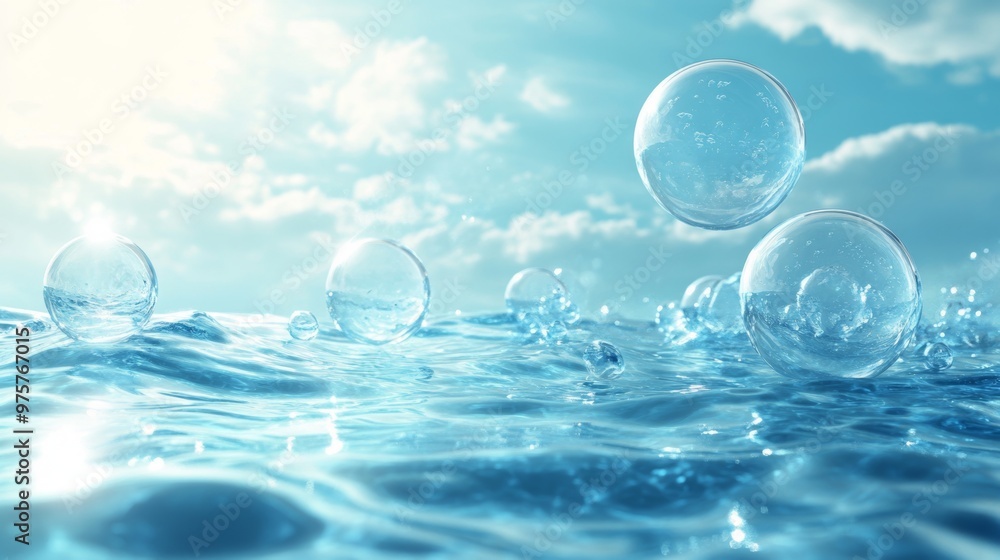 Ethereal Bubbles Floating in a Serene Liquid Dreamscape Ethereal Bubbles Floating in a Serene Liquid Dreamscape