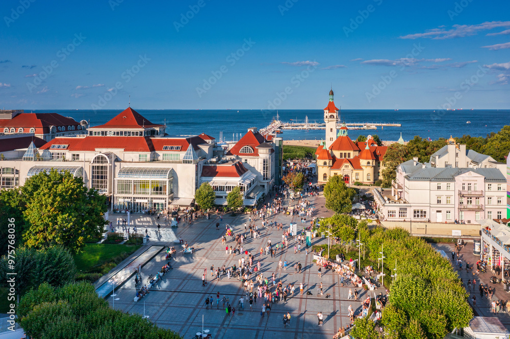 Naklejka premium Beautiful summer scenery of Sopot on the Baltic Sea, Poland.