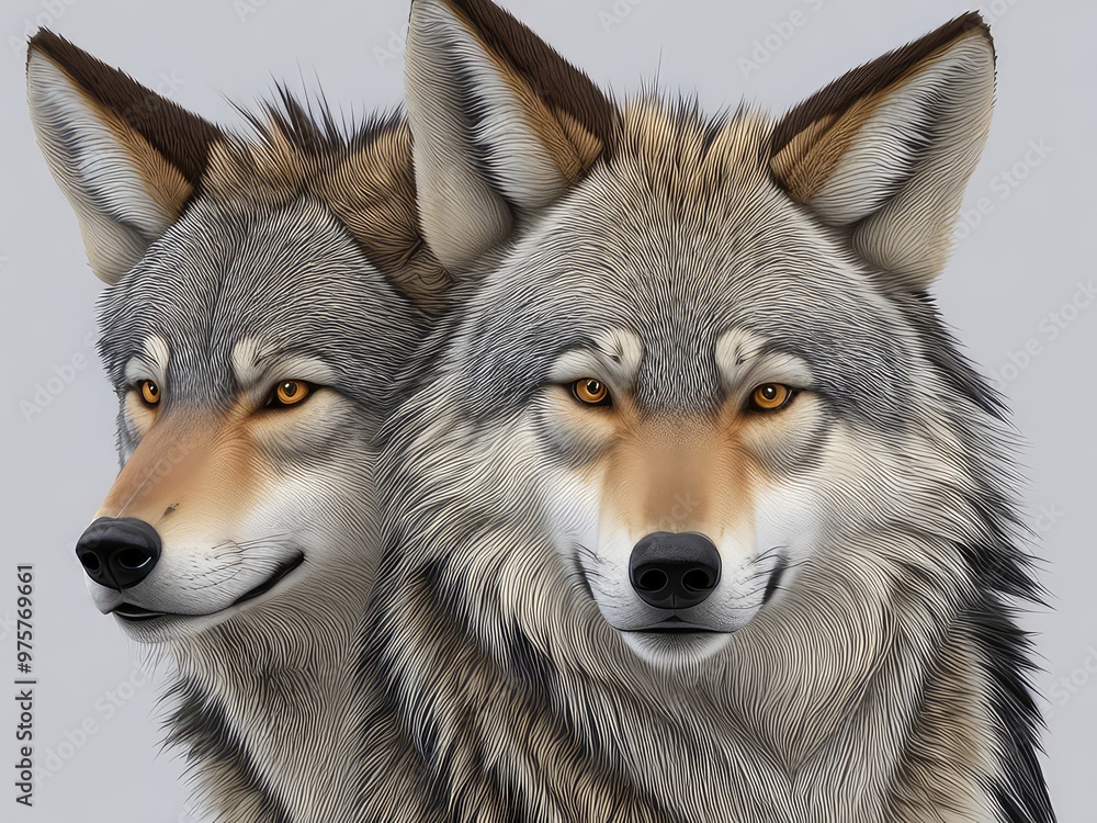 Fototapeta premium region wolf canis lupus arctos