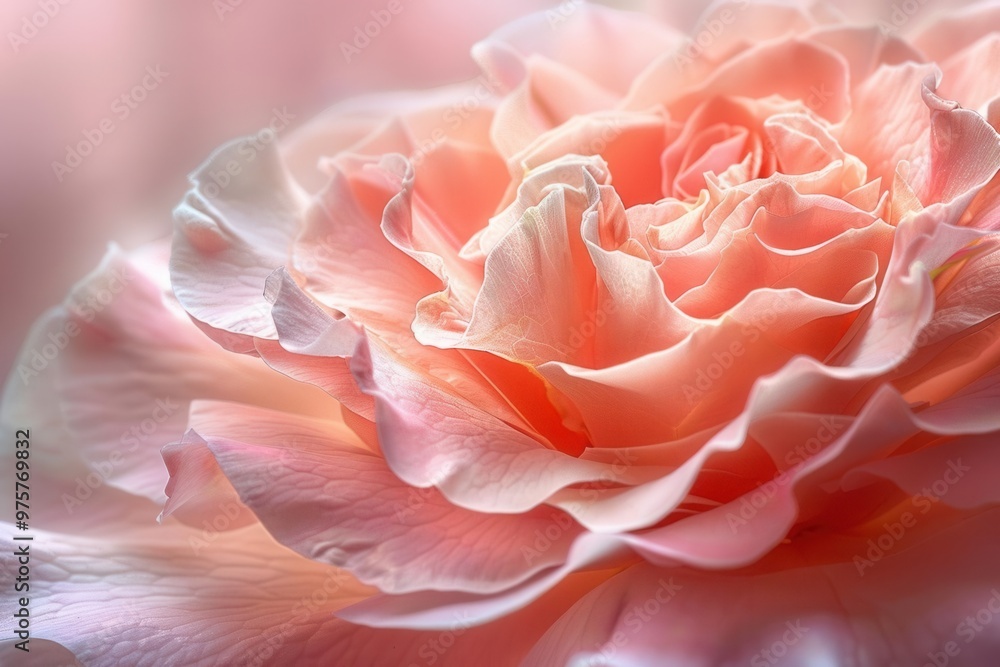 Close-up of a Juliet Rose, showcasing its intricate details against a softly blurred background Close-up of a Juliet Rose, showcasing its intricate details against a softly blurred background