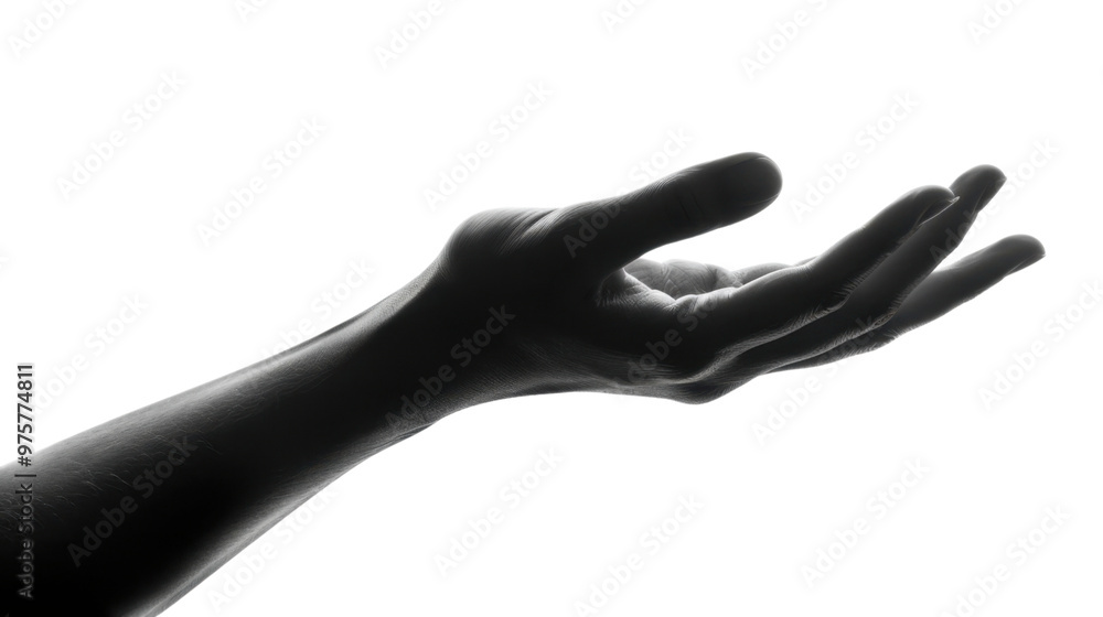 Helping hand outstretched on transparent background Helping hand outstretched on transparent background