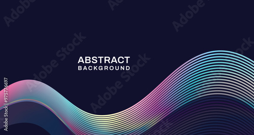 Abstract wave gradient background for company bussiness corporation and presentation. Colorfull gradient wave with blended fline