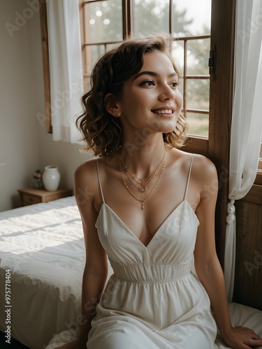 Dreamy Woman in Nostalgic Serenity Free Download Dreamy Woman in Nostalgic Serenity - GFXLoad