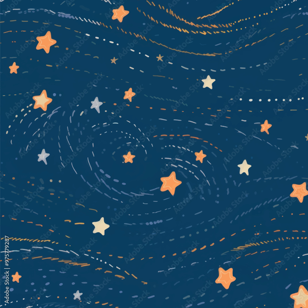 Whimsical starry night sky Whimsical starry night sky