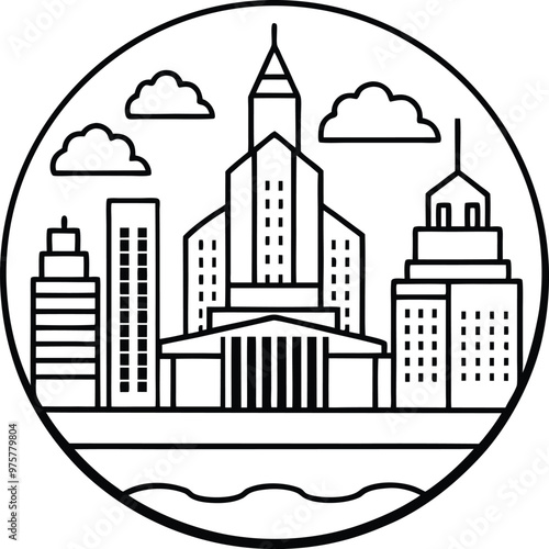 Futuristic City Skyline Art