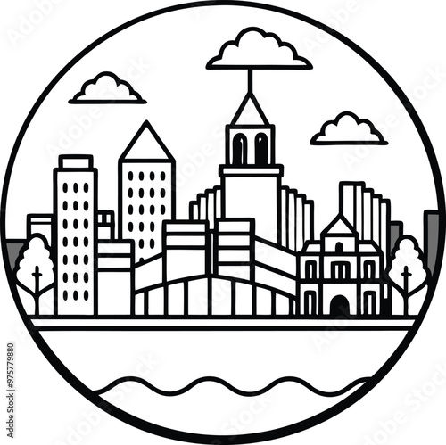 Futuristic City Skyline Art