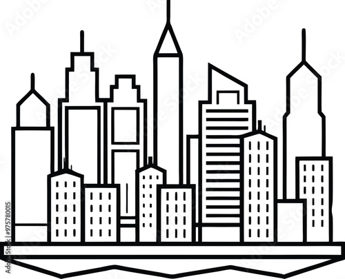 Futuristic City Skyline Art