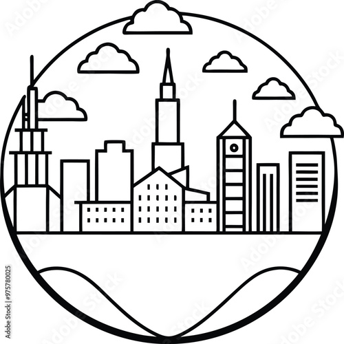 Futuristic City Skyline Art