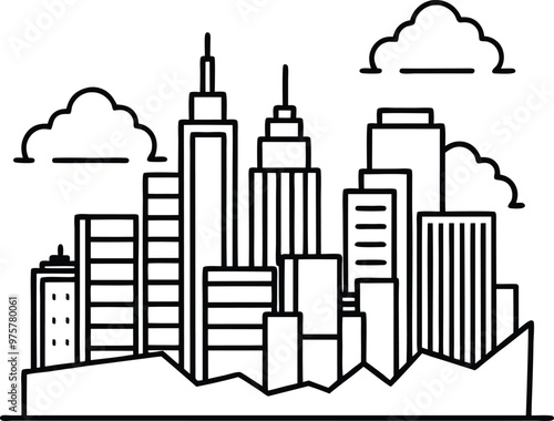 Futuristic City Skyline Art