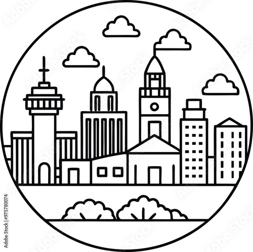 Futuristic City Skyline Art