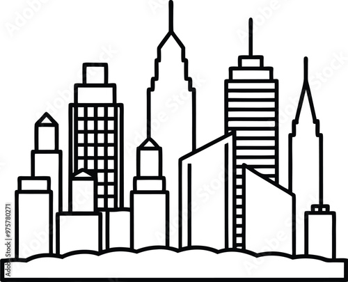 Futuristic City Skyline Art