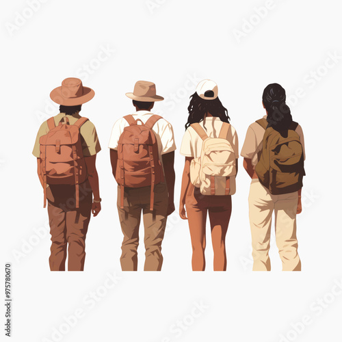 Backpackers outdoors adventure group
