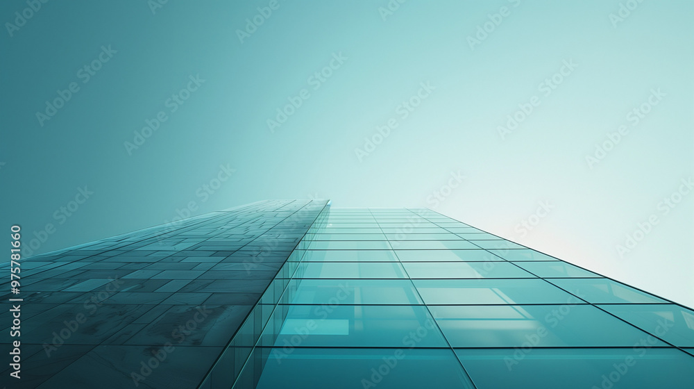 building walls with windows and sky with clouds building walls with windows and sky with clouds