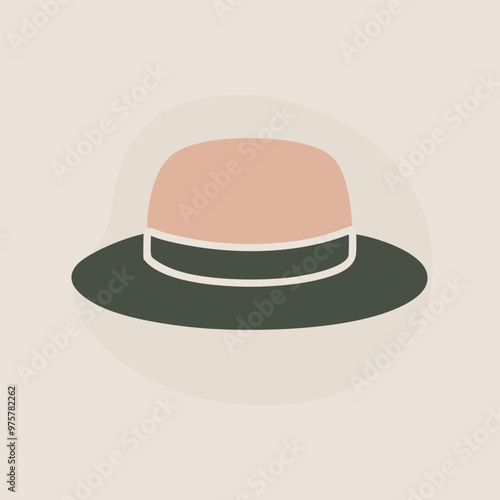 hat vector art illustration