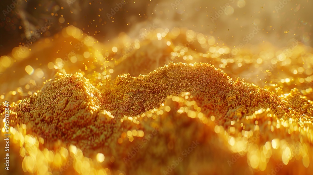 Sparkling Golden Landscape: Abstract Nature Background Sparkling Golden Landscape: Abstract Nature Background
