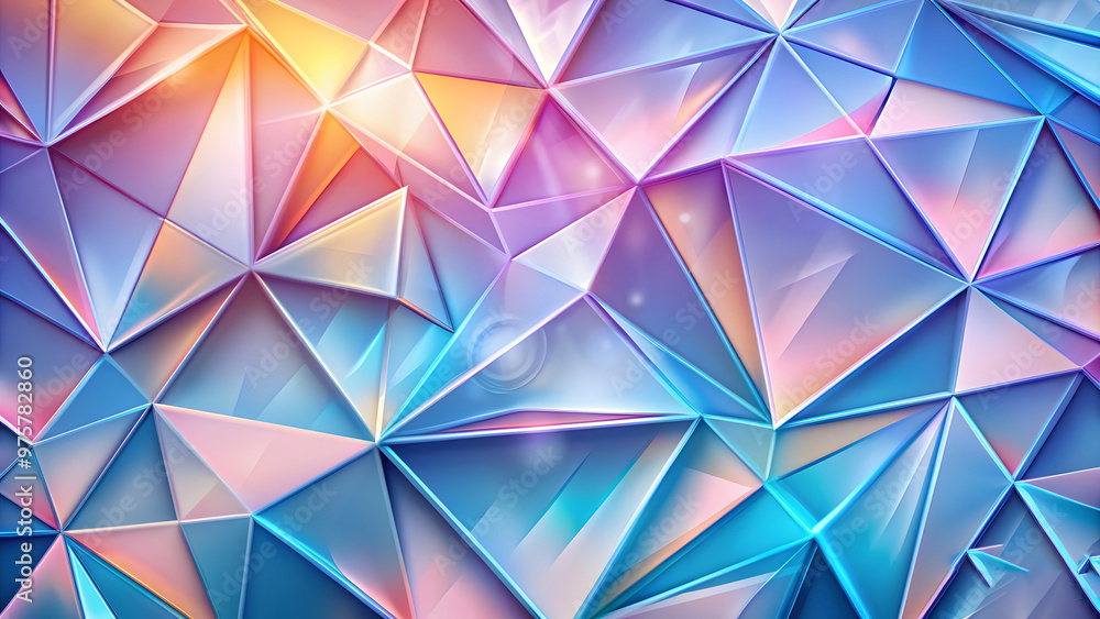 Abstract polygonal blue background. Modern abstract blue background design with layers of textured white transparent material in triangle diamond and square shapes in random geometric patterns Abstract polygonal blue background. Modern abstract blue background design with layers of textured white transparent material in triangle diamond and square shapes in random geometric patterns