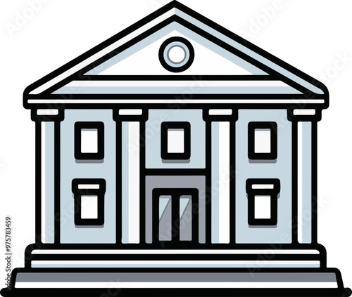 Elegant Vector Illustration of a Classic Building