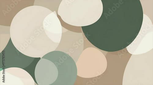 Wallpaper Mural Abstract composition of overlapping circles in soft colors. Torontodigital.ca