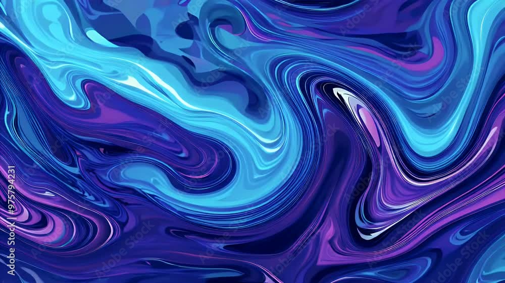 Abstract swirling pattern in vibrant blue and purple hues. Abstract swirling pattern in vibrant blue and purple hues.