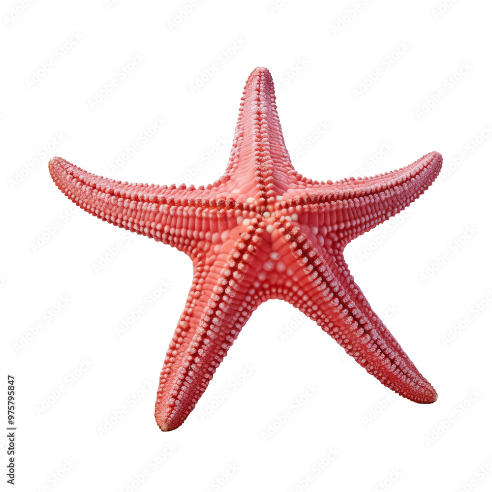 Pink Starfish Resting On A Rock Isolated On Transparent Background