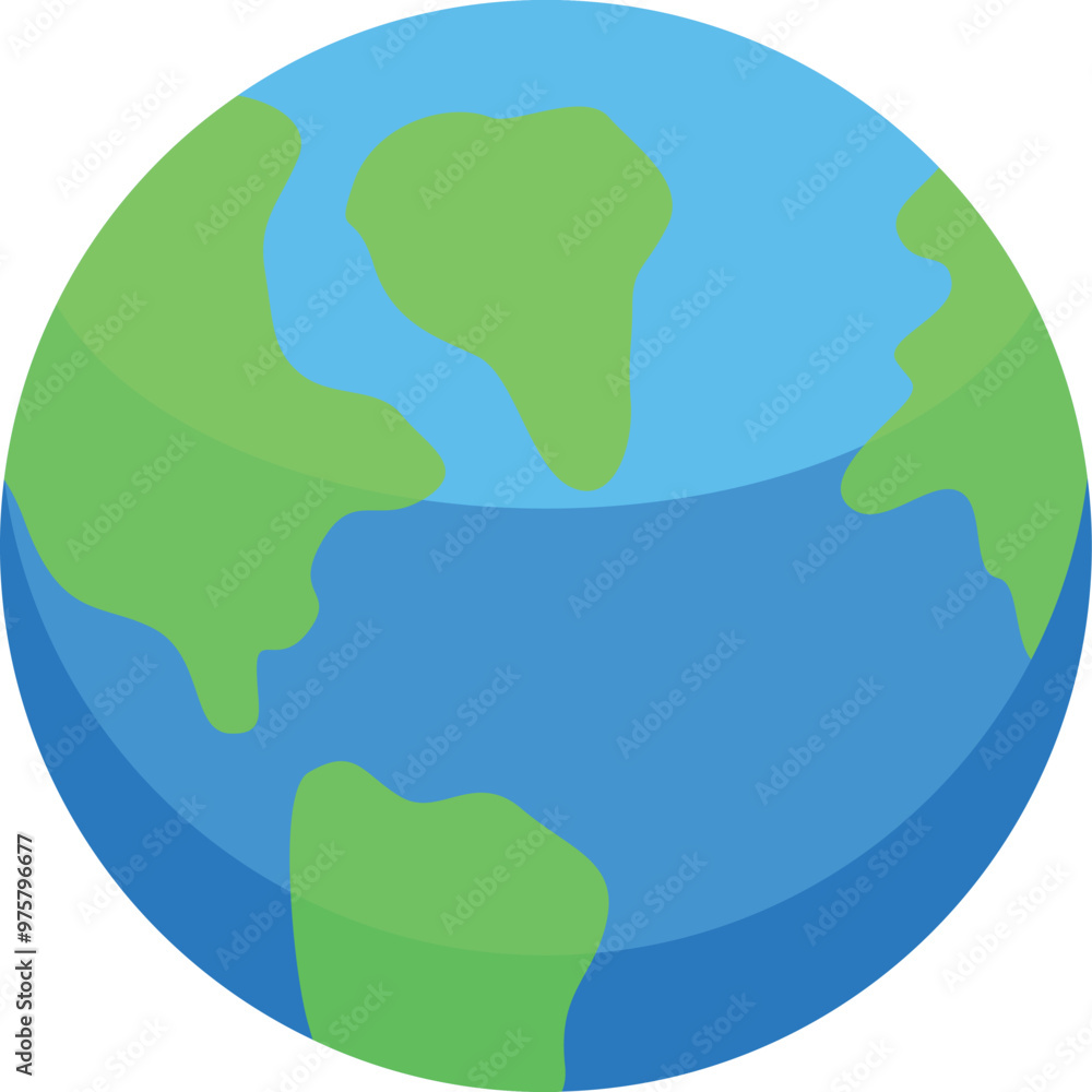 Simple cartoon earth globe is rotating in the vast expanse of space Simple cartoon earth globe is rotating in the vast expanse of space