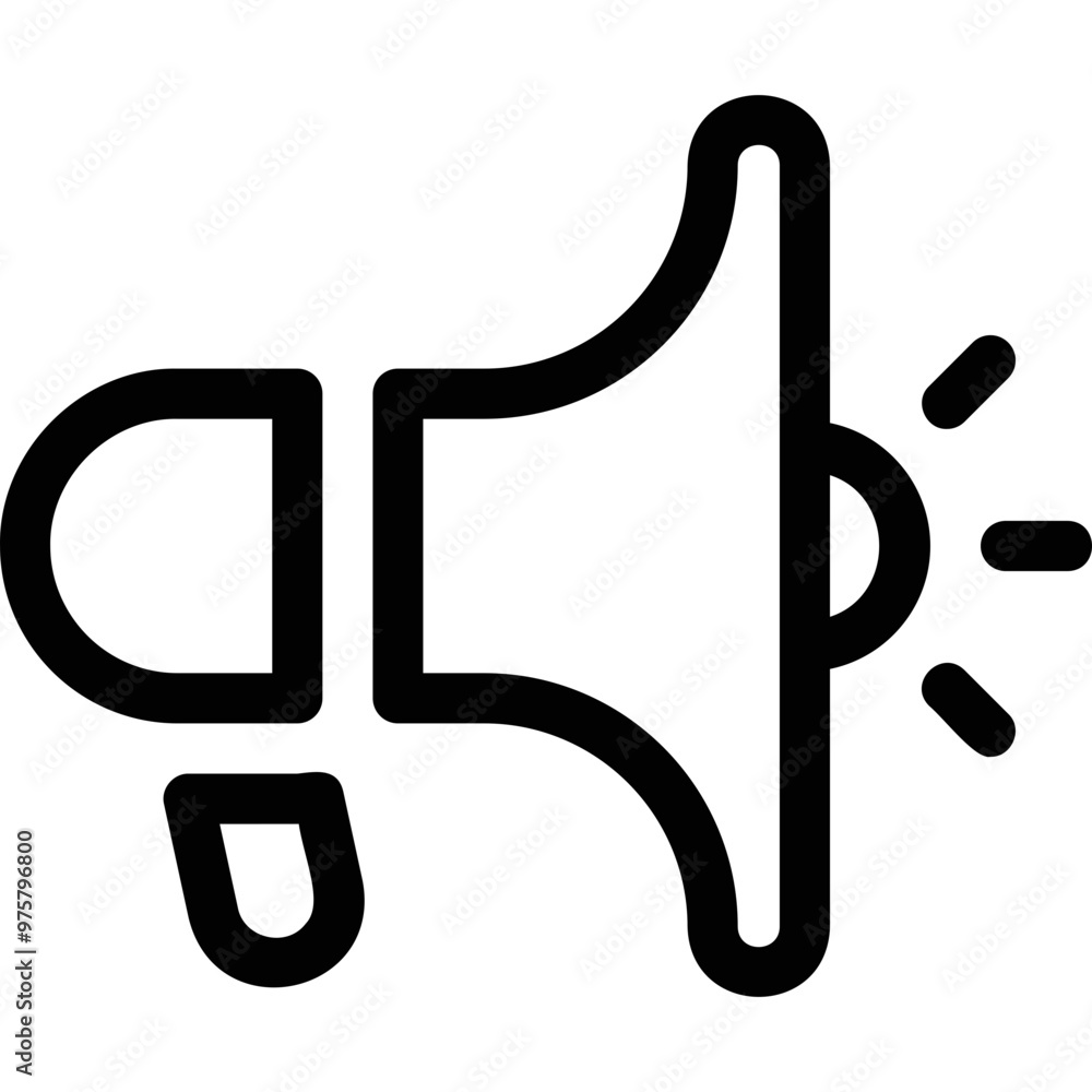 Simple vector icon megaphone Simple vector icon megaphone