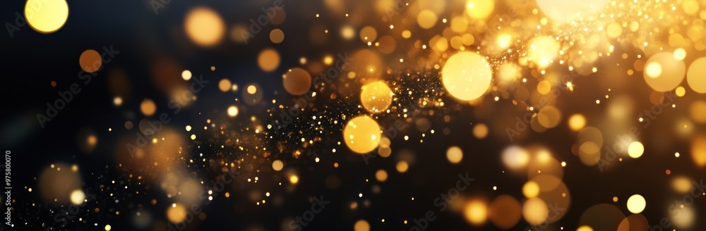 Obraz premium Golden Bokeh Abstract Background