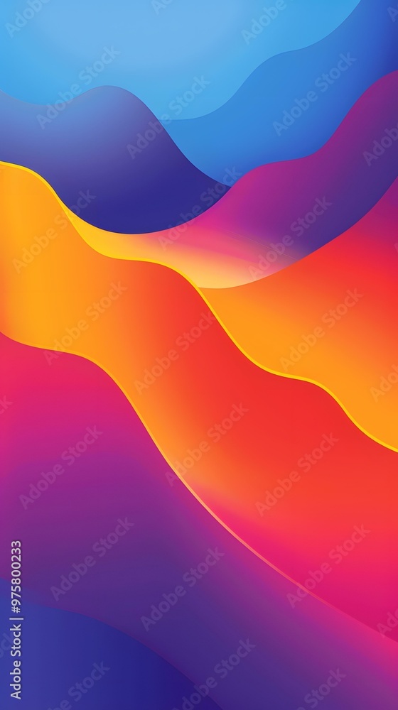 Fototapeta premium Abstract Colorful Wavy Lines Background Design